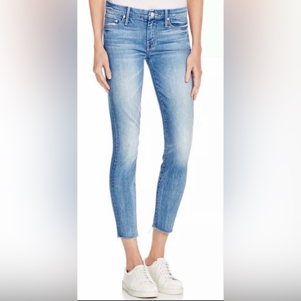 Mother Looker Ankle Fray High Rise Jeans Birds of Paradise Sz 26 | Skinny